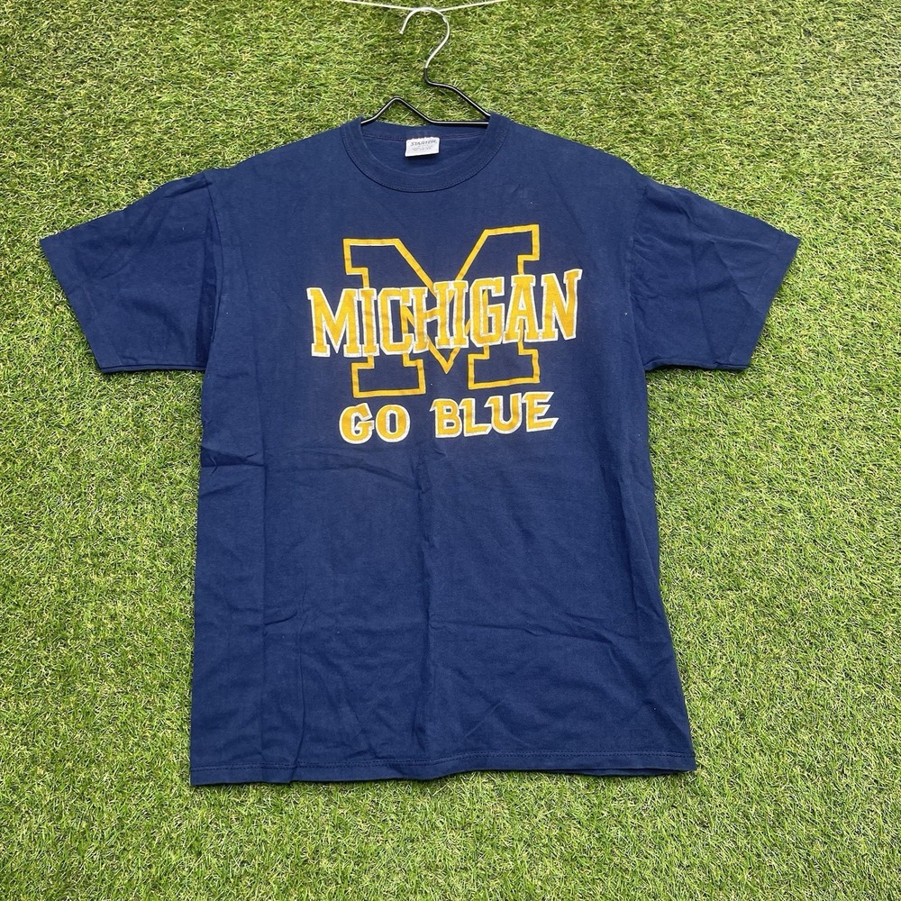 Vintage Michigan Wolverines Shirt Mens XL Starter Single Stitch Go Blue 90s